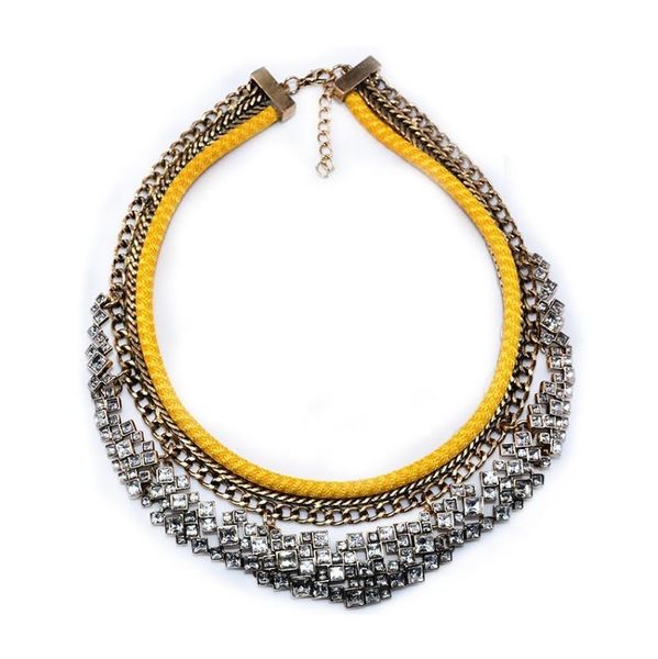 chokers fashion luxury crystal necklace simple high grade handmade weaving choker collar for women wedding party jewelry pendientes, Golden;silver
chokers fashion luxury crystal necklace simple high grade handmade weaving choker collar for women wedding party jewelry pendientes, Golden;silver