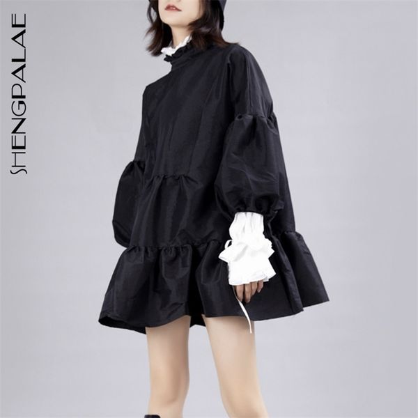spring women vintage lantern sleeve loose high waist slim thin elegant black mini dress female 35001 210427, Black;gray
spring women vintage lantern sleeve loose high waist slim thin elegant black mini dress female 35001 210427, Black;gray