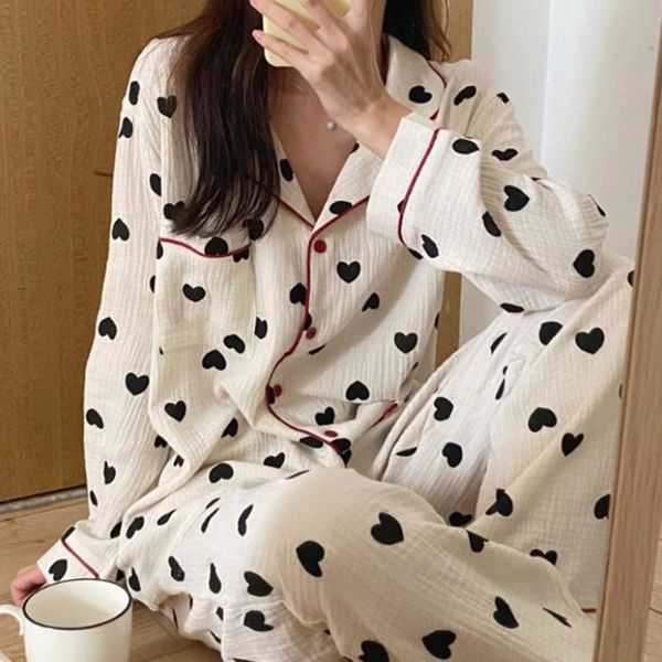 women's sleepwear autumn winter pajamas for women long sleeve trousers cotton ladies pijamas set cartoon cute sleepwear pyjamas fe, Black;red
women's sleepwear autumn winter pajamas for women long sleeve trousers cotton ladies pijamas set cartoon cute sleepwear pyjamas fe, Black;red