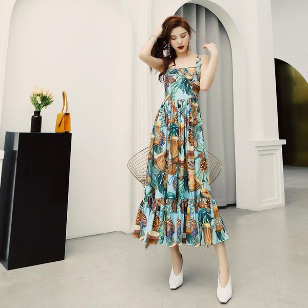 casual dresses 2021 fashion designer dress high end women's clothing spaghetti strap sleeveless print women vacation beach maxi, Black;gray
casual dresses 2021 fashion designer dress high end women's clothing spaghetti strap sleeveless print women vacation beach maxi, Black;gray