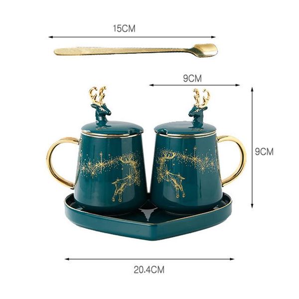 deer ceramic mug set couple pair with gift box coffee cup saucer spoon creative storage bottles & jars
deer ceramic mug set couple pair with gift box coffee cup saucer spoon creative storage bottles & jars
