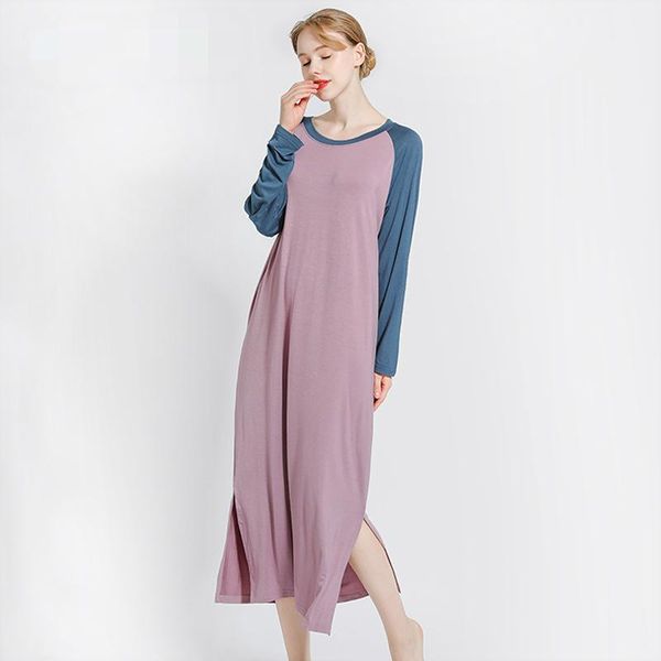 casual dresses elegant women solid modal dress o-neck long sleeves slim maxi high stretch robe spring summer thin vestidos, Black;gray
casual dresses elegant women solid modal dress o-neck long sleeves slim maxi high stretch robe spring summer thin vestidos, Black;gray