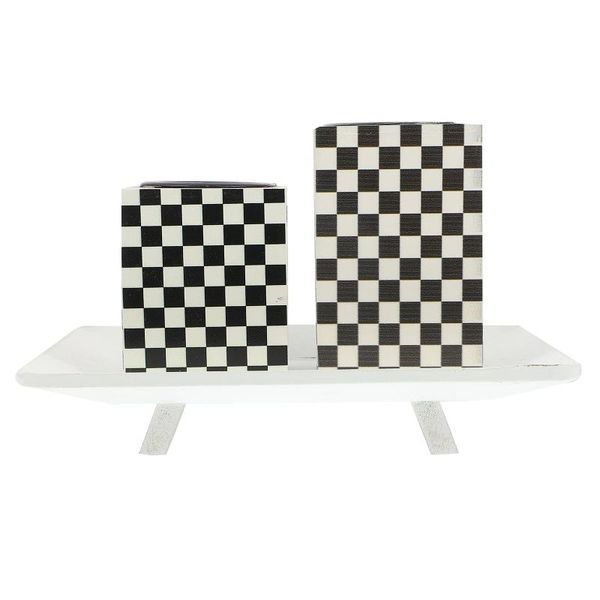 candle holders 2pcs creative wooden candlesticks home