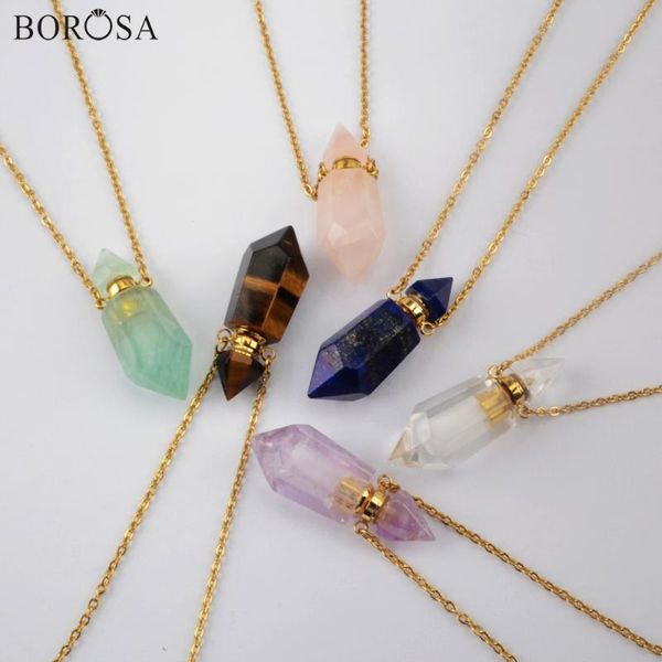 pendant necklaces borosa 3pcs perfume bottle necklace natural stones hexagon essential oil diffuser stainless chain g1942-n, Silver
pendant necklaces borosa 3pcs perfume bottle necklace natural stones hexagon essential oil diffuser stainless chain g1942-n, Silver