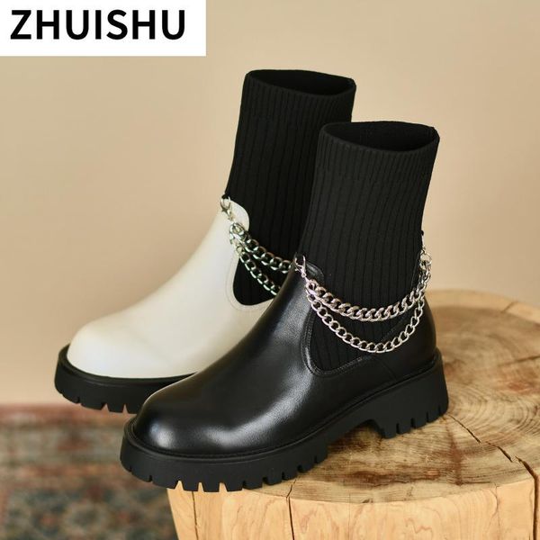 boots british style elastic sock 2021 autumn winter short ankle booties chain mixed colors botas femininas botines shoes woman, Black
boots british style elastic sock 2021 autumn winter short ankle booties chain mixed colors botas femininas botines shoes woman, Black