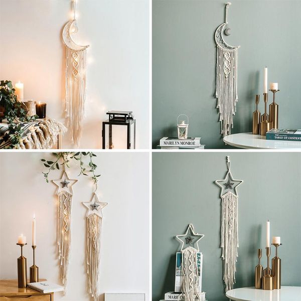 nordic star moon lace dream catcher hand-woven tapestry home wall hanging decoration girl children room gift decorative objects & figurines
nordic star moon lace dream catcher hand-woven tapestry home wall hanging decoration girl children room gift decorative objects & figurines