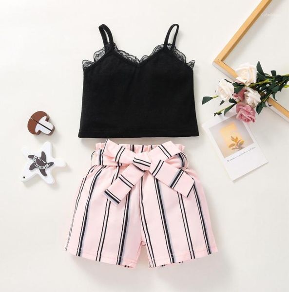 clothing sets baby girls clothes set solid color sleeveless v-neck cropped lace vest striped short pants summer children's1, White
clothing sets baby girls clothes set solid color sleeveless v-neck cropped lace vest striped short pants summer children's1, White