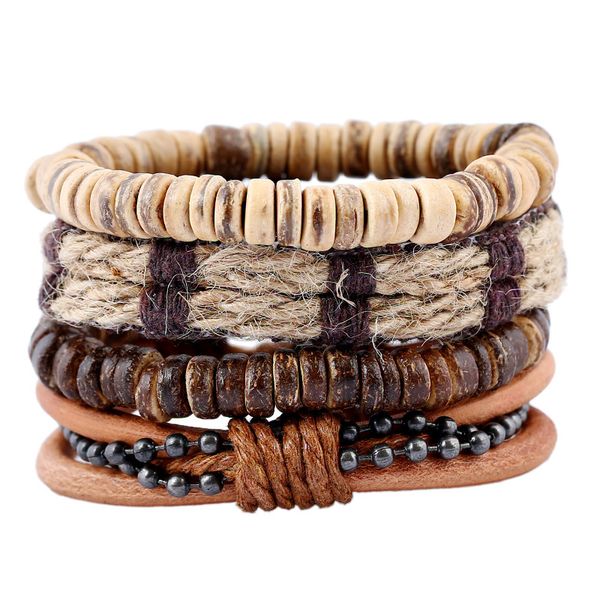 bangles bracelet simple set diy woven cowhide coconut shell men's hemp rope leather, Black
bangles bracelet simple set diy woven cowhide coconut shell men's hemp rope leather, Black