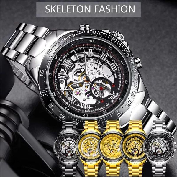 wristwatches men's watch fashion mechanical gold stainless steel band waterproof clock relogio masculino 2021, Slivery;brown
wristwatches men's watch fashion mechanical gold stainless steel band waterproof clock relogio masculino 2021, Slivery;brown