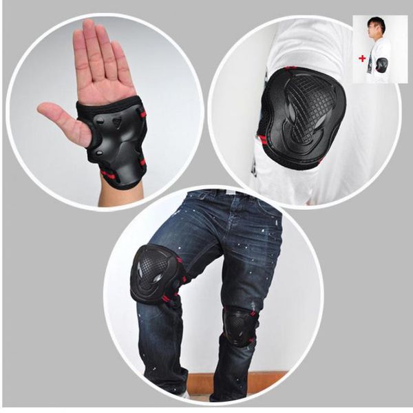 elbow & knee pads roller skates skateboarding skiing wrist protector set kids kneepads protection 6 in1 sports safety guard, Black;gray
elbow & knee pads roller skates skateboarding skiing wrist protector set kids kneepads protection 6 in1 sports safety guard, Black;gray