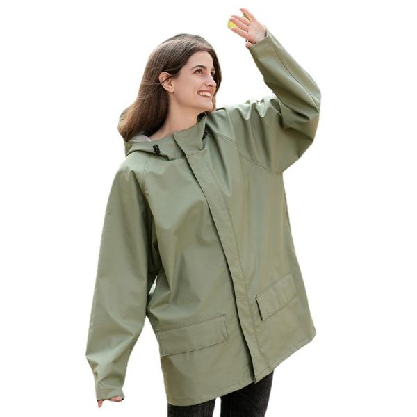 rain wear raincoat fashion outdoor hiking waterproof coat double layer female army green lengthen and thicken top
rain wear raincoat fashion outdoor hiking waterproof coat double layer female army green lengthen and thicken top