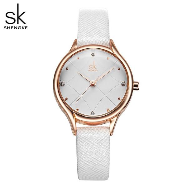 shengke women's watches fashion leather wrist watch plaid ladies white clock bayan kol saati montre feminino wristwatches, Slivery;brown
shengke women's watches fashion leather wrist watch plaid ladies white clock bayan kol saati montre feminino wristwatches, Slivery;brown