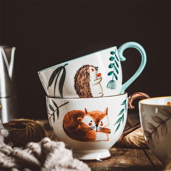 mugs nordic retro hand-painted forest animal ceramic coffee mug porcelain office afternoon tea cup household milk juice drinkware
mugs nordic retro hand-painted forest animal ceramic coffee mug porcelain office afternoon tea cup household milk juice drinkware