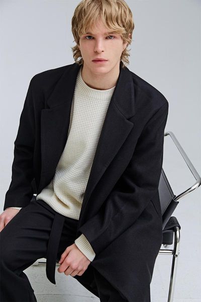 men's wool & blends suit collar, tweed coat, long style, autumn and winter 2021, korean fashion, handsome, single breasted design, Black
men's wool & blends suit collar, tweed coat, long style, autumn and winter 2021, korean fashion, handsome, single breasted design, Black