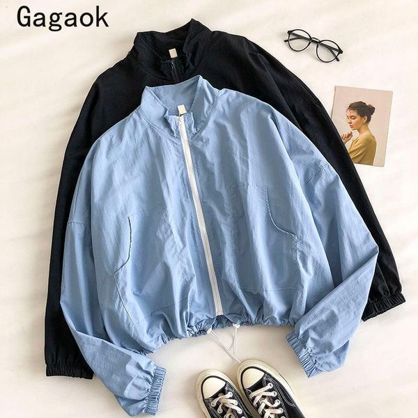 gagaok fashion women preppy style jacket 2021 spring autumn solid stand zipper pockets jackets loose casual wild soprt coat women's, Black;brown
gagaok fashion women preppy style jacket 2021 spring autumn solid stand zipper pockets jackets loose casual wild soprt coat women's, Black;brown
