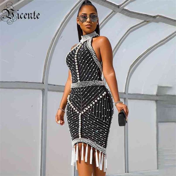 women paerls vestidos sleeveless turtleneck beads dress celebrity party tassel bodycon 210520, Black;gray
women paerls vestidos sleeveless turtleneck beads dress celebrity party tassel bodycon 210520, Black;gray