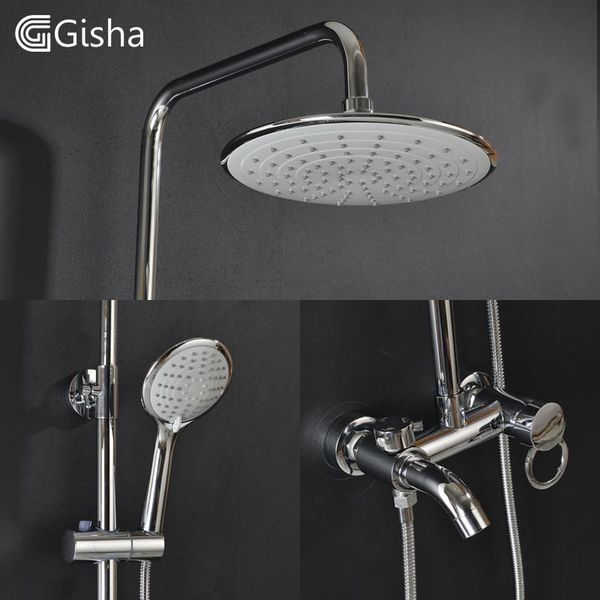 gisha chrome bathroom shower set faucet with 8" ultrathin showerhead and handshower swivel bathtub tap adjust height g5010 sets
gisha chrome bathroom shower set faucet with 8" ultrathin showerhead and handshower swivel bathtub tap adjust height g5010 sets