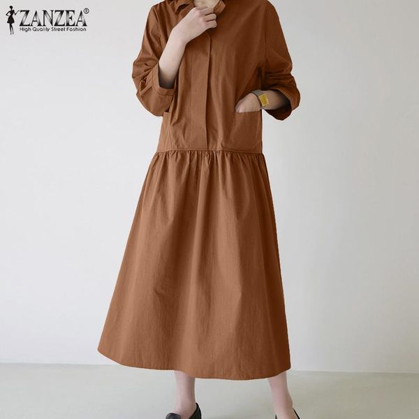 casual dresses zanzea women full sleeve shirt 2021 spring autumn turn-down-collar side pockets loose vestidos party plus size, Black;gray
casual dresses zanzea women full sleeve shirt 2021 spring autumn turn-down-collar side pockets loose vestidos party plus size, Black;gray