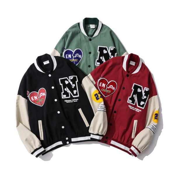men's jackets jacket baseball uniform embroidery flocking letters cotton fabric single-breasted harajuku hip hop streetwear coat, Black;brown
men's jackets jacket baseball uniform embroidery flocking letters cotton fabric single-breasted harajuku hip hop streetwear coat, Black;brown