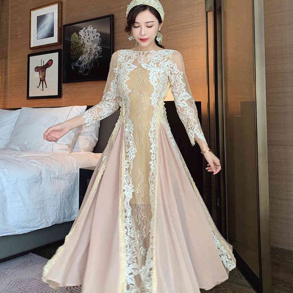 no-back women lace dresses long vintage french autumn elegant sleeve full rentals perspective ladies'night dress party gbca, Black;gray
no-back women lace dresses long vintage french autumn elegant sleeve full rentals perspective ladies'night dress party gbca, Black;gray