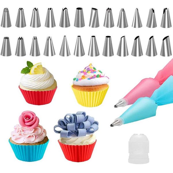 baking & pastry tools stainless steel for cake decorating tool kit icing cream piping nozzle bag set supplies bake ware accessories
baking & pastry tools stainless steel for cake decorating tool kit icing cream piping nozzle bag set supplies bake ware accessories