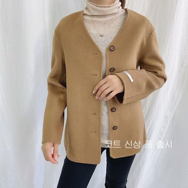 women's jackets off season short double faced pure wool coat korean version simple lapel for women, Black;brown
women's jackets off season short double faced pure wool coat korean version simple lapel for women, Black;brown