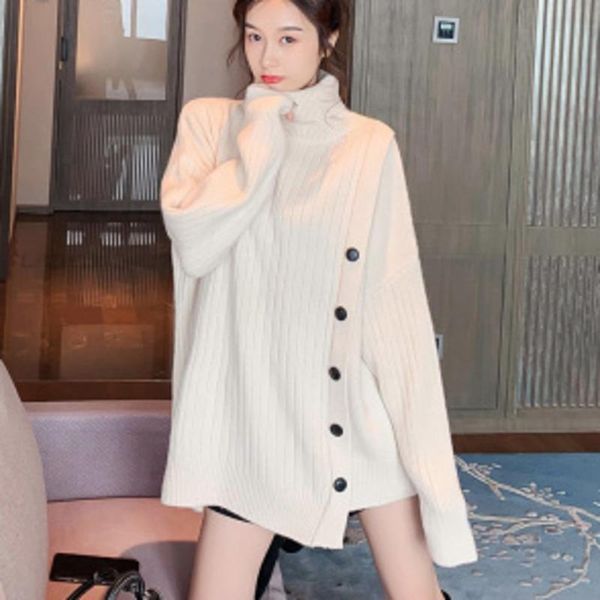 women's sweaters 2021 autumn winter turtleneck sweater pullovers women loose thick knitted pullover ladies oversize jumper pull femme, White;black
women's sweaters 2021 autumn winter turtleneck sweater pullovers women loose thick knitted pullover ladies oversize jumper pull femme, White;black