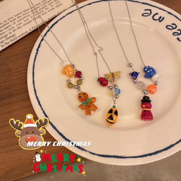 pendant necklaces colorful christmas gifts beaded cute cartoon sugar man snowman metal necklace for women jewelry, Silver
pendant necklaces colorful christmas gifts beaded cute cartoon sugar man snowman metal necklace for women jewelry, Silver