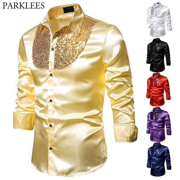 mens shiny gold sequins patchwork western boy shirts casual silk slim fit men silk shirt party dance stage prom festival costume 210522, White;black
mens shiny gold sequins patchwork western boy shirts casual silk slim fit men silk shirt party dance stage prom festival costume 210522, White;black