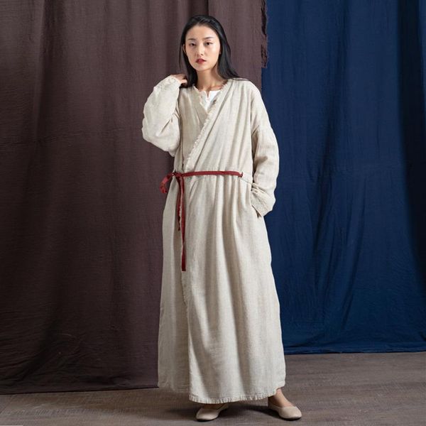 casual dresses johnature vintage linen dress women bandage robes v-neck long sleeve 2021 spring original solid color, Black;gray
casual dresses johnature vintage linen dress women bandage robes v-neck long sleeve 2021 spring original solid color, Black;gray