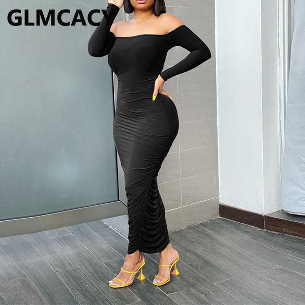 women long sleeve off shoulder bodycon dress solid evening party maxi dress 210702, Black;gray
women long sleeve off shoulder bodycon dress solid evening party maxi dress 210702, Black;gray