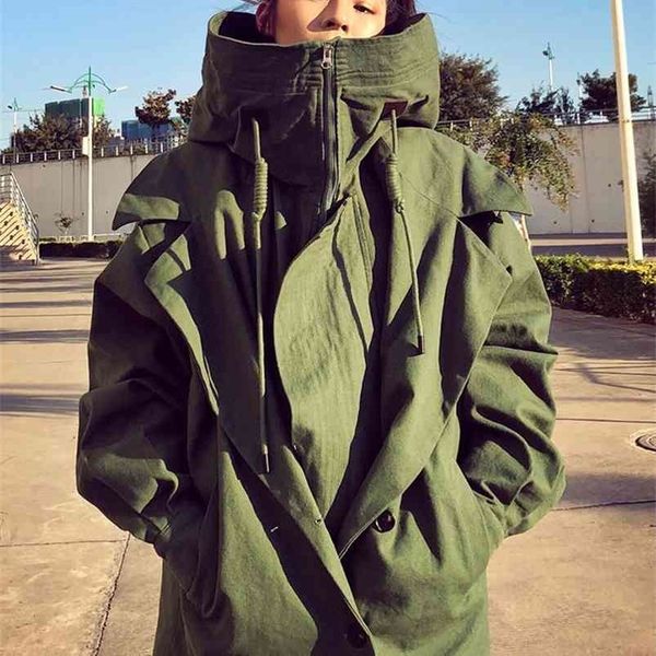 nerazzurri oversized armygreen black zip up trench coat for women with hood long sleeve loose s fashion windbreaker 210825, Tan;black
nerazzurri oversized armygreen black zip up trench coat for women with hood long sleeve loose s fashion windbreaker 210825, Tan;black