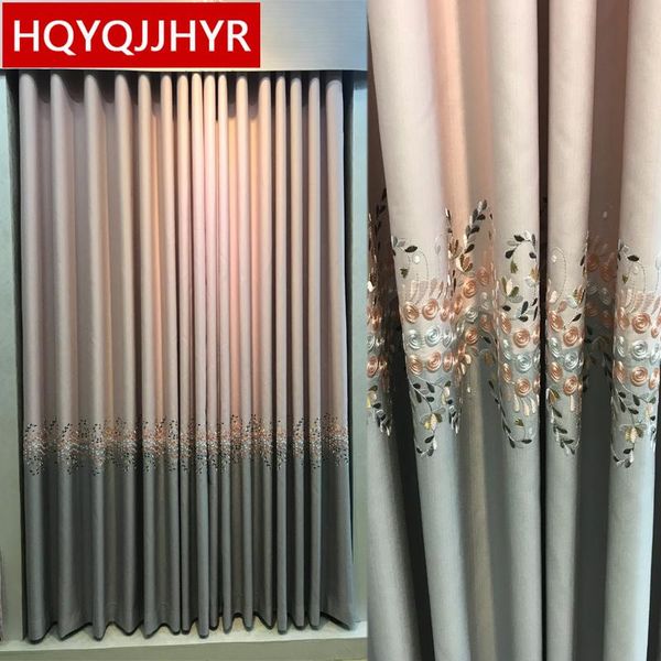 modern pastoral custom pink gray embroidered blackout curtains for bedroom living room kitchen el apartment curtain & drapes
modern pastoral custom pink gray embroidered blackout curtains for bedroom living room kitchen el apartment curtain & drapes