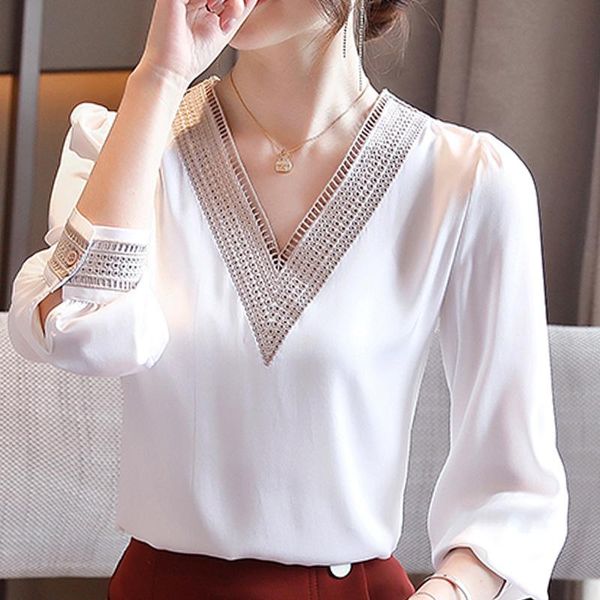 blouse women 2021 blusas mujer long sleeve white blouses shirts v-neck chiffon shirt blusa d435 women's &
blouse women 2021 blusas mujer long sleeve white blouses shirts v-neck chiffon shirt blusa d435 women's &