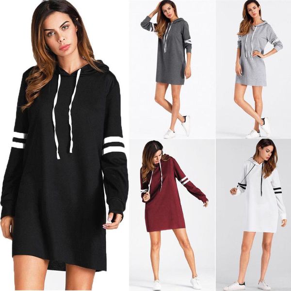 casual dresses fashion women long sleeve hoodies sweatshirt ladies hooded dress solid, Black;gray
casual dresses fashion women long sleeve hoodies sweatshirt ladies hooded dress solid, Black;gray