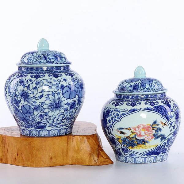 storage bottles & jars blue and white tea caddy ceramic flower bird art box large capacity coffee bean snack tank home decoration
storage bottles & jars blue and white tea caddy ceramic flower bird art box large capacity coffee bean snack tank home decoration