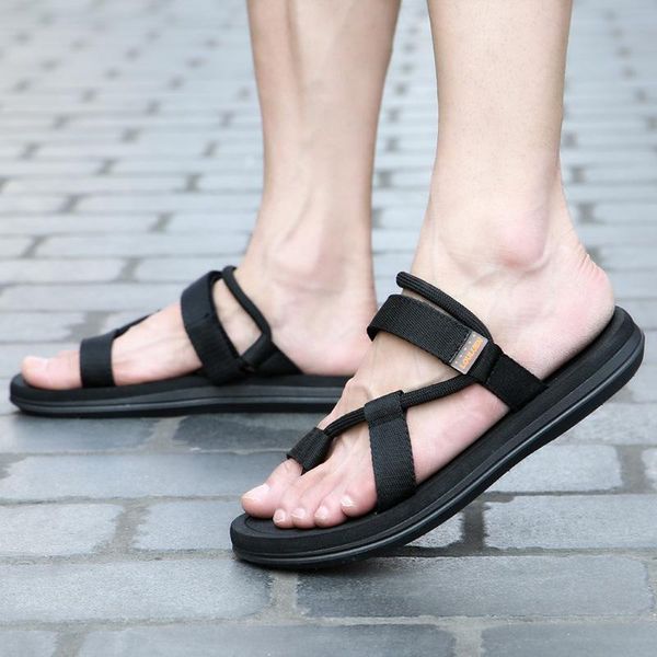 sandals slip-on narrow band summer shoes men solid flats beach outdoor slipper man casual shoe footwear, Black
sandals slip-on narrow band summer shoes men solid flats beach outdoor slipper man casual shoe footwear, Black