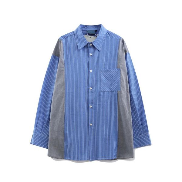 men's casual shirts oversize blue striped splice gray male long sleeve loose streetwear fashion shirt jacket men blouse, White;black
men's casual shirts oversize blue striped splice gray male long sleeve loose streetwear fashion shirt jacket men blouse, White;black