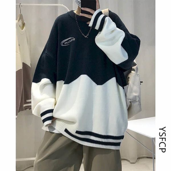 men's sweaters warm men's and women's sweaters, japanese retro fashion clothes, hong kong style loose knitted korean personal, White;black
men's sweaters warm men's and women's sweaters, japanese retro fashion clothes, hong kong style loose knitted korean personal, White;black