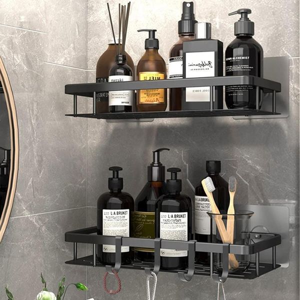 hooks & rails bathroom shelf organizer shower storage rack kitchen black shelves wall mounted aluminum shampoo tray holder basket no drill
hooks & rails bathroom shelf organizer shower storage rack kitchen black shelves wall mounted aluminum shampoo tray holder basket no drill