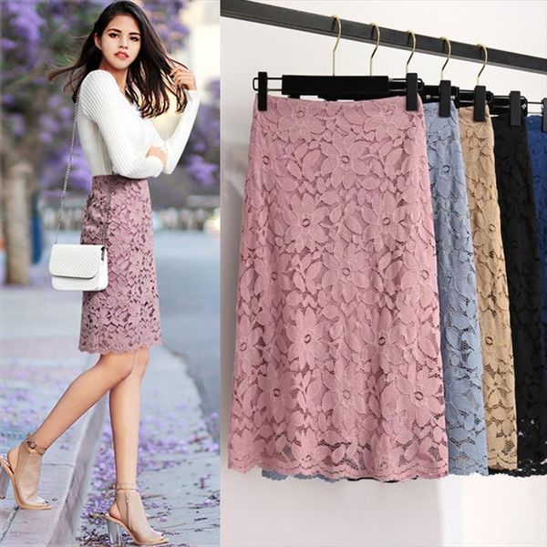 lace high waist spring and women skirt summer plus size office mid length knee elegant one step hip, Black
lace high waist spring and women skirt summer plus size office mid length knee elegant one step hip, Black