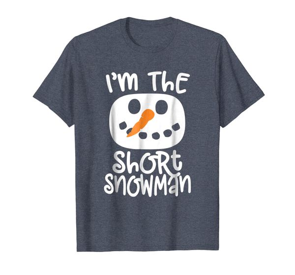 im the short snowman face design holiday fun matching shirt, White;black 
im the short snowman face design holiday fun matching shirt, White;black