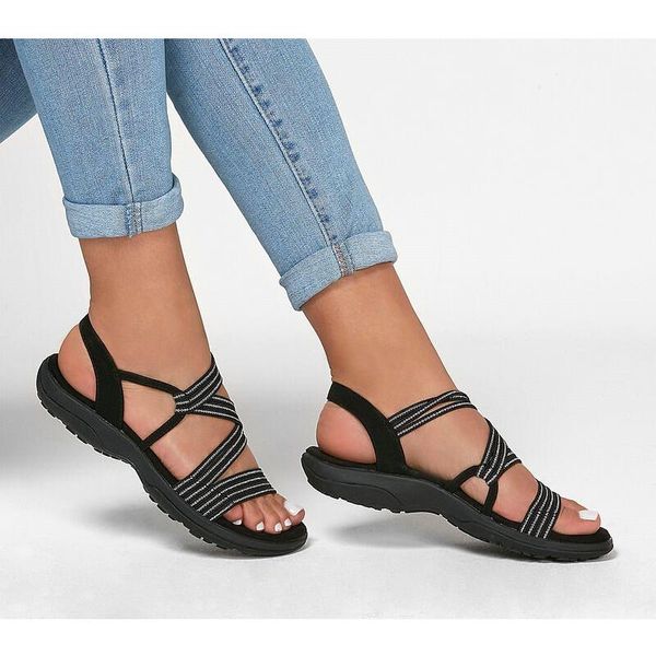 sandals women stretchy solid color wedge slingback ladies 2021 summer fashion casual outdoor comfy female footwear, Black
sandals women stretchy solid color wedge slingback ladies 2021 summer fashion casual outdoor comfy female footwear, Black