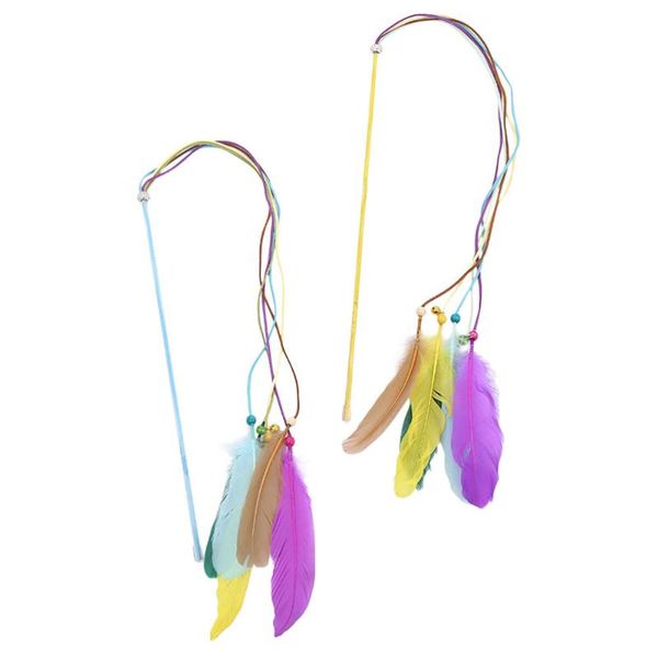 cat toys 2pcs teaser playthings tassel rods pet catcher 
cat toys 2pcs teaser playthings tassel rods pet catcher
