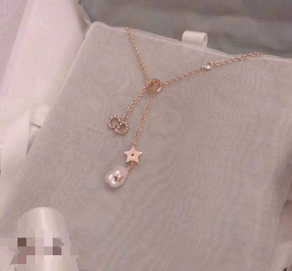 aaa designer jewelry necklace 20 model year letter star tassel clavicle chain pearl necklace with unique design, Silver
aaa designer jewelry necklace 20 model year letter star tassel clavicle chain pearl necklace with unique design, Silver