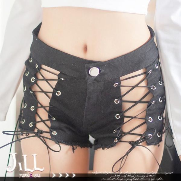women's jeans o jill punk street hard girl style super rope hollow modeling cowboy shorts pants black, Blue
women's jeans o jill punk street hard girl style super rope hollow modeling cowboy shorts pants black, Blue