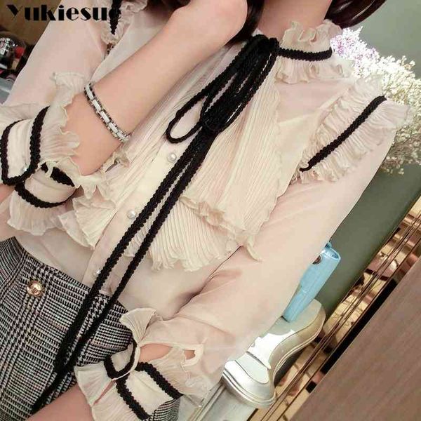 woman blusas mujer elegantes summer white ruffless bow long sleeve women's shirt blouses and shirts women plus size 210519
woman blusas mujer elegantes summer white ruffless bow long sleeve women's shirt blouses and shirts women plus size 210519