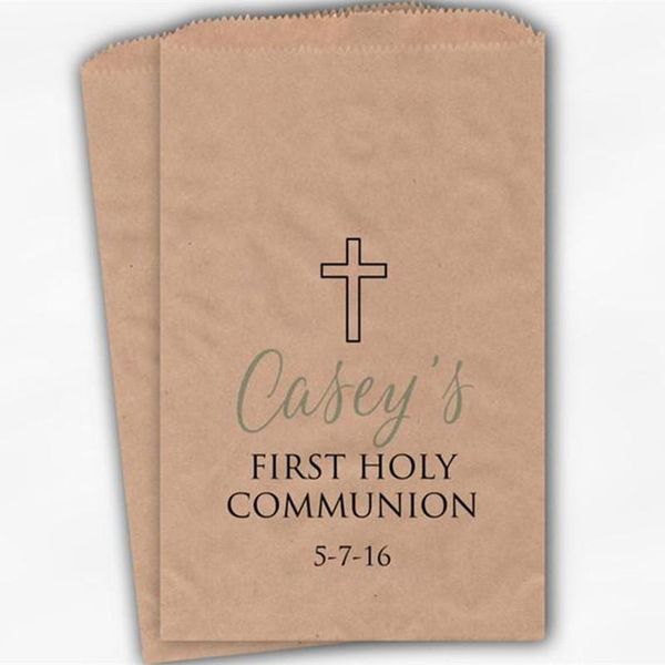 gift wrap custom first communion favor bags - baptism or religious party -pale green kraft paper treat
gift wrap custom first communion favor bags - baptism or religious party -pale green kraft paper treat