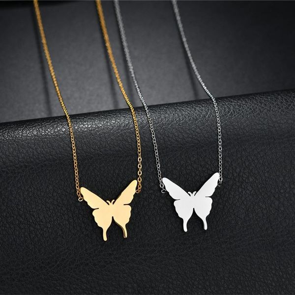 pendant necklaces 316l stainless steel necklace for women gold color chain animal butterfly 2021 fashion jewelry, Silver
pendant necklaces 316l stainless steel necklace for women gold color chain animal butterfly 2021 fashion jewelry, Silver