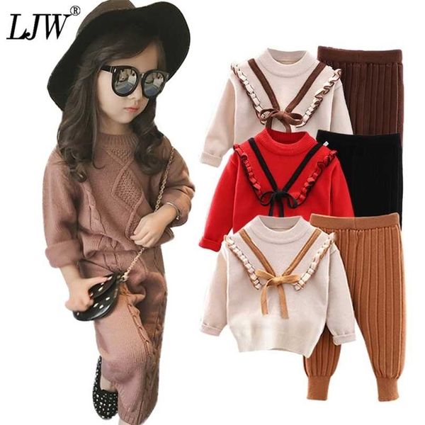 autumn girls casual loose sweater pants suit 2pcs sweater children knitted winter clothing set baby clothes 211104, White
autumn girls casual loose sweater pants suit 2pcs sweater children knitted winter clothing set baby clothes 211104, White